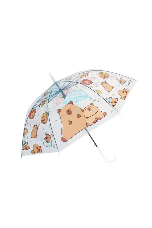 Auto Windproof Compact Travel Umbrella for Kids Automatic Open Close Clear Folding Rain Protections