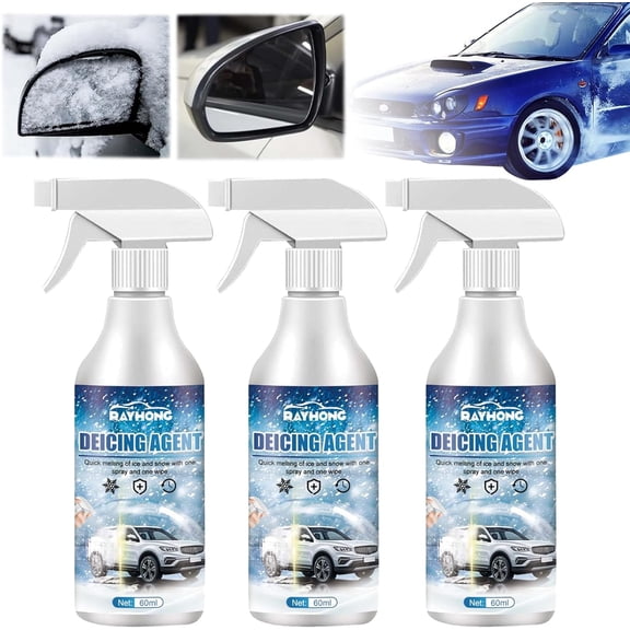 Auto Windshield Deicing Spray, Ice-Off Windshield Spray De-Icer, Windshield Deicing Spray, Ice Melting Spray, Anti Frost Spray Deicer Spray for Car Windshield Windows Wipers and Mirror