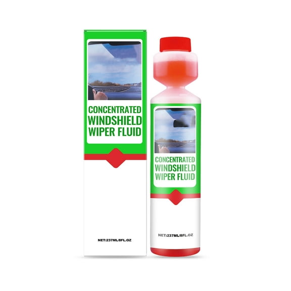 Auto Windshield Wiper Fluid Concentrated Removes Oil Film Bug Quickly Removes Dirt Prevents Scratch Marks and Provides A Clear Field Of View 237ml