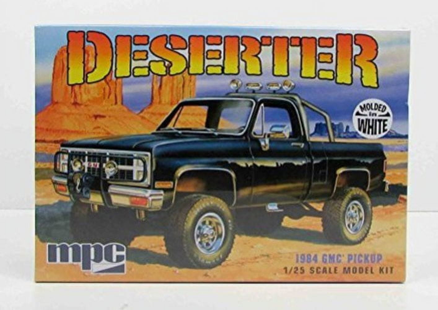 Skill 2 Model Kit 1984 GMC Pickup Truck (Molded in White) "Deserter" 1/25 Scale Model by MPC
