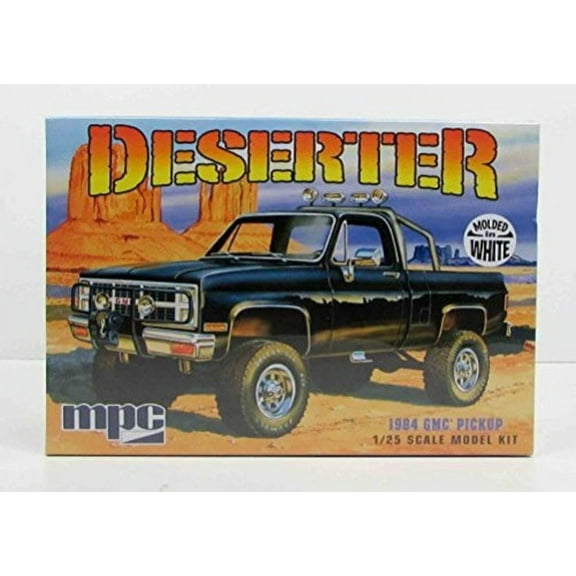 Skill 2 Model Kit 1984 GMC Pickup Truck (Molded in White) "Deserter" 1/25 Scale Model by MPC