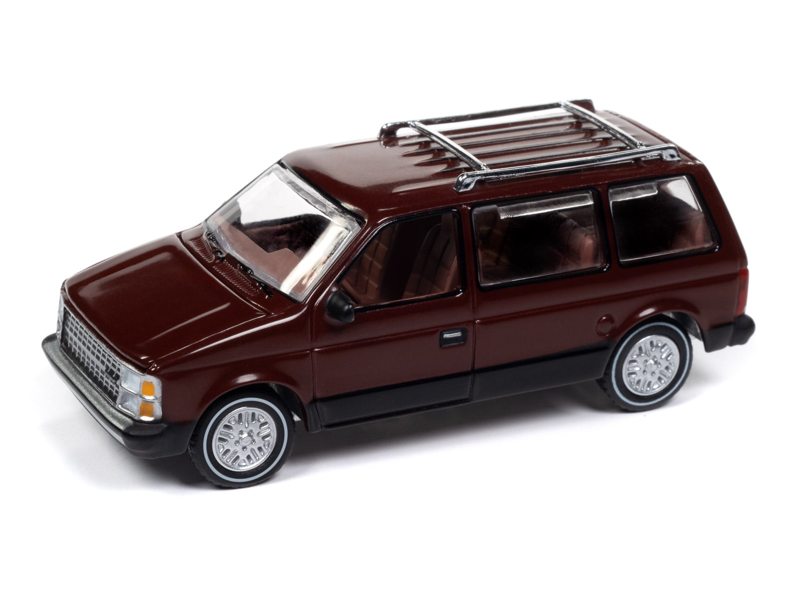 Auto World 1:64 Die Cast 1985 Dodge Caravan Crimson Red w/Black