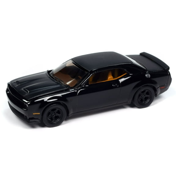 Auto World 1:64 Die Cast 2021 Dodge Challenger SRT Super Stock Pitch Black w/ Flat Black Top/Hood