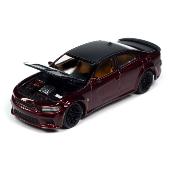 Auto World 1:64 Die Cast 2021 Dodge Charger SRT Hellcat Redeye Octane Red w/Flat Black Top/Hood