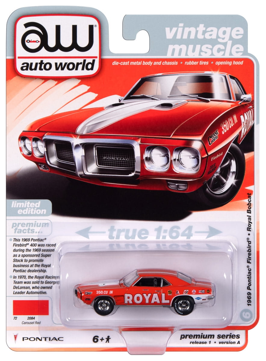 Auto World 1:64 Die Cast Premium Royal Bobcat 1969 Pontiac