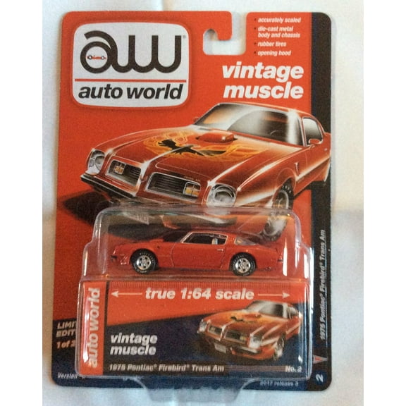 Auto World 1:64 Scale 1975 Pontiac Firebird Trans Am Limited Diecast Car