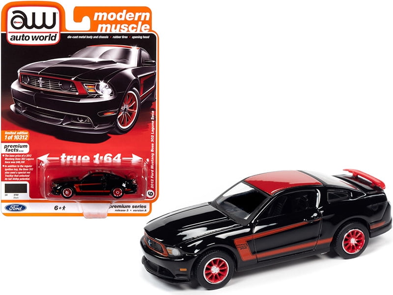 Auto World 2012 Ford Mustang Boss Laguna Seca Black Car Play Vehicle