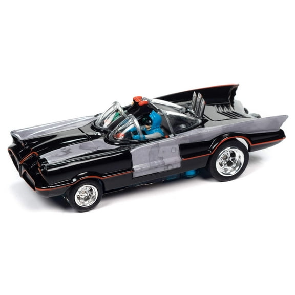 Auto World 4Gear SC395-4 1966 TV Series Batmobile (Black w/ Primered Repair Patches) HO Scale Slot Car