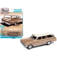 thumbnail image 1 of Autoworld 64312-AWSP067A 3.25 in. Tan Metallic with Ermine White Top Muscle Limited Edition to Worldwide 1 by 64 Diecast Model Car for 1963 Chevrolet II Nova 400 Station Wagon Saddle - 13904, 1 of 3