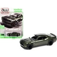 thumbnail image 1 of 2019 Dodge Challenger SRT Hellcat F8 Green Metallic with Twin Black Stripes "Modern Muscle" Limited Edition to 13904 pieces Worldwide 1/64 Diecast Model Car by Autoworld, 1 of 4