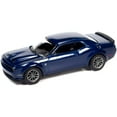 thumbnail image 1 of 2019 Dodge Challenger Srt Hellcat Indigo Blue Metallic Modern Muscle Limited Edition To 13904 Pieces Worldwide 1/64 Diecast Model Car By Autoworld 64322-awsp076a, 1 of 4