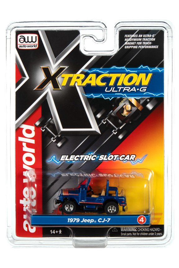 Sc368 R35 Xtraction Ultra G Slot Car 1979 Jeep Cj-7 Blue
