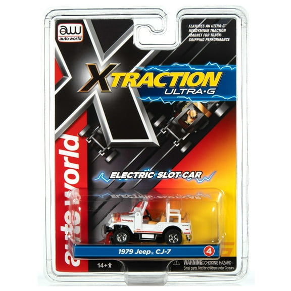 Auto World Sc368 R35 Xtraction Ultra G Slot Car 1979 Jeep Cj-7 White