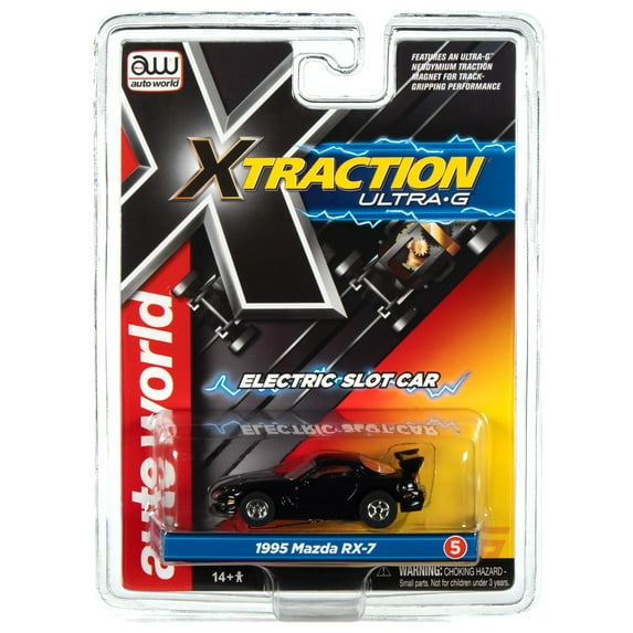 Auto World Sc368 R35 Xtraction Ultra G Slot Car 1995 Mazda Rx-7 Black