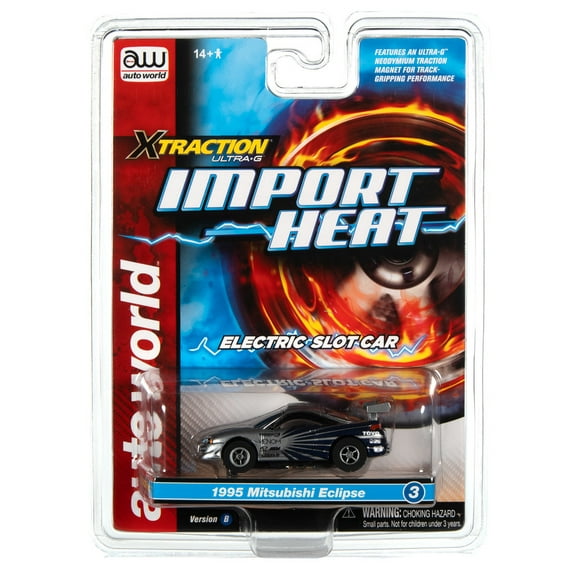 Auto World Sc378 R2 Xtraction Ultra G Slot Car 1995 Mitsubishi Eclipse Srb Gray