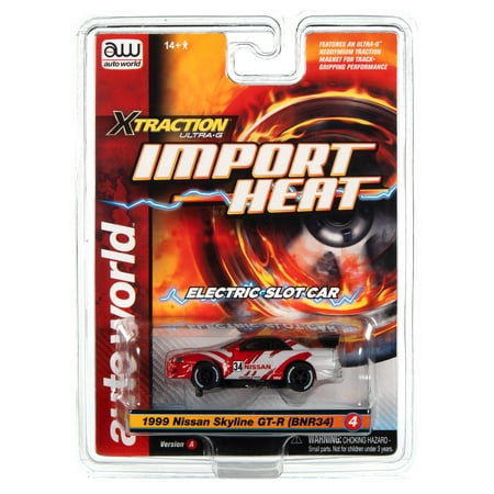 Auto World Sc378 R2 Xtraction Ultrag Slot Car 1999 Nissan Skyline Gtr Sra Red