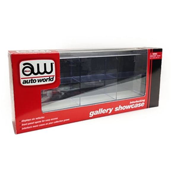 6 Car Interlocking Collectible Display Show Case for 1/64 Scale Model Trucks and Cars by Auto World