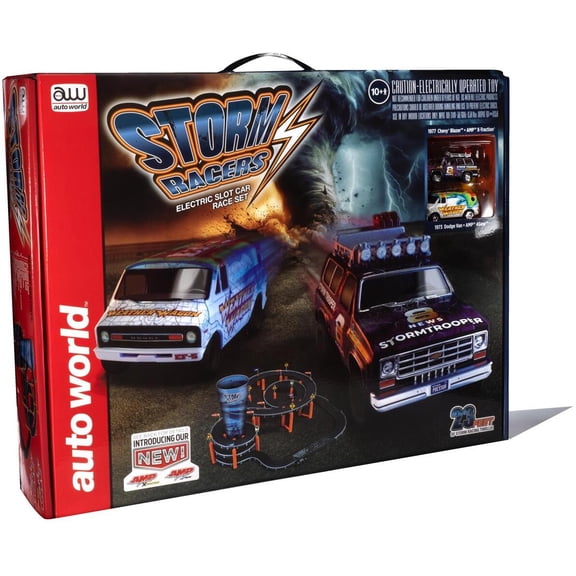 Auto World - Storm Racers HO Slot Car Race Set 23'