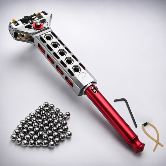 Auto loading slingshot with magazine, Aluminum Alloy Repeating Sling Shot with Auto-Loading Bow, High Precision Catapult Bow for Target Practice/Hunting/Outdoor Recreation/Outdoor Survival