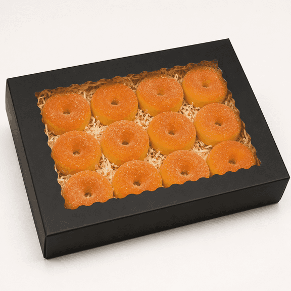Auto-pop Up Black Cookie Box with Window 24Pcs Bakery Pastry Macaron Bakery Box for Packaging