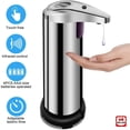 thumbnail image 1 of LINKPAL Auto soap Dispense Infrared Automatic Soap Dispenser Electric Soap Dispenser Brushed Stainless Steel Touchless Auto Hand Soap Dispenser for Bathroom Kitchen Hotel Restaurant, 1 of 7