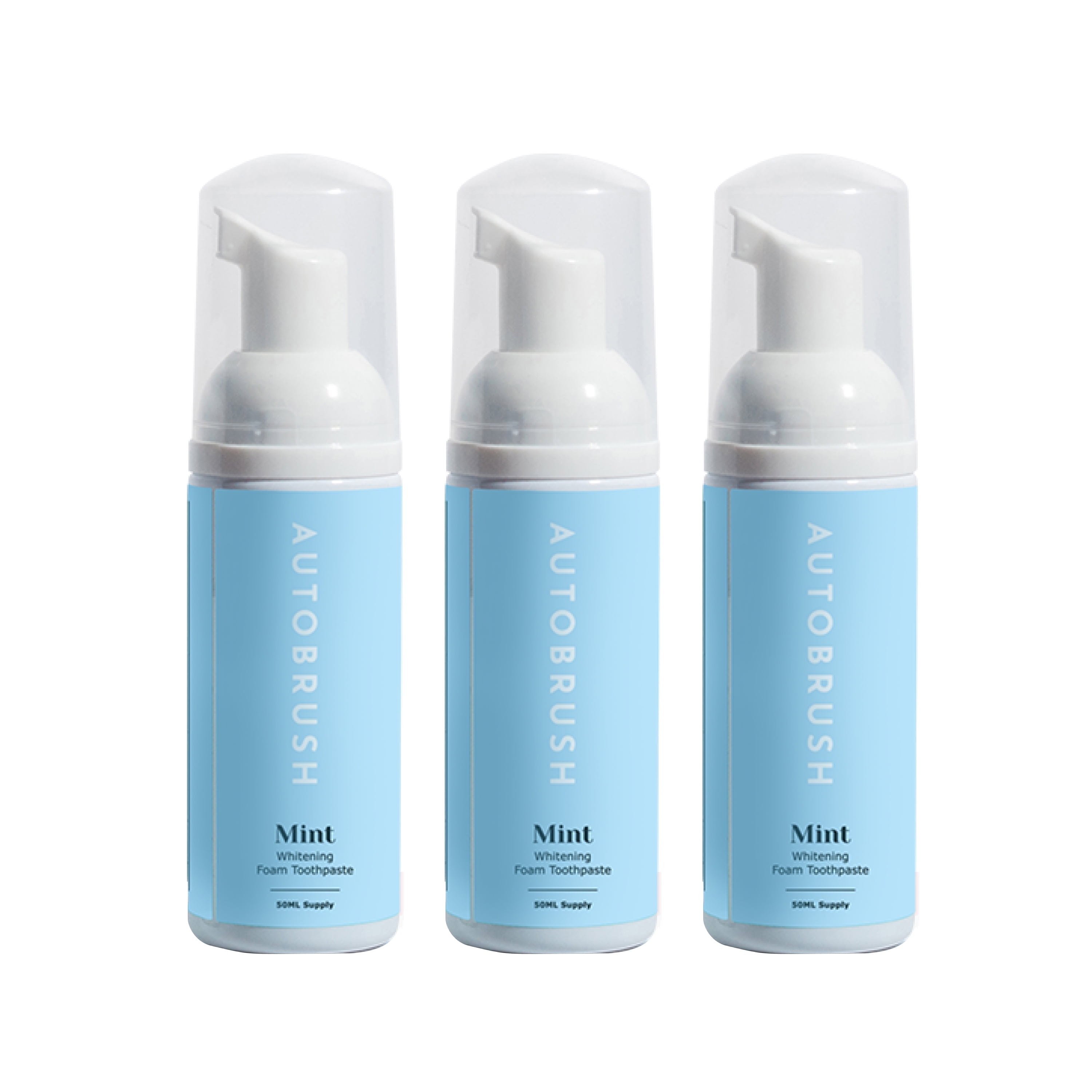 AutoBrush Original Mint Flavor Fluoride-Free Foaming Toothpaste (3 Pack)
