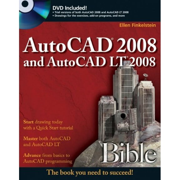 Pre-Owned AutoCAD 2008 and AutoCAD LT 2008 Bible [With DVD] (Paperback) 0470120495 9780470120491