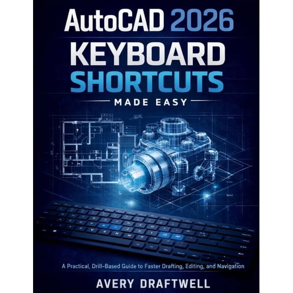 AutoCAD 2026 Keyboard Shortcuts Made Easy: A Practical, Drill-Based Guide to Faster Drafting, Editing, and Navigation, (Paperback)