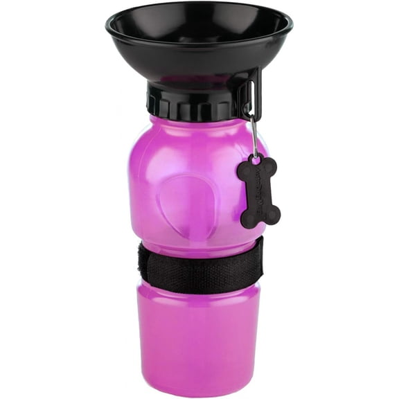 AutoDogMug Portable Dog Water Bottle, Squeeze Water Bottle with Built-in Travel Bowl for Dogs, Leak-Resistant BPA-Free Dog Water Dispenser for Walking, Hiking & Travel 20 oz