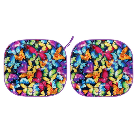 Auto Drive Universal Fit Butterfly Twist Sunshade 2 Counts, 28.5'' x 31.5''