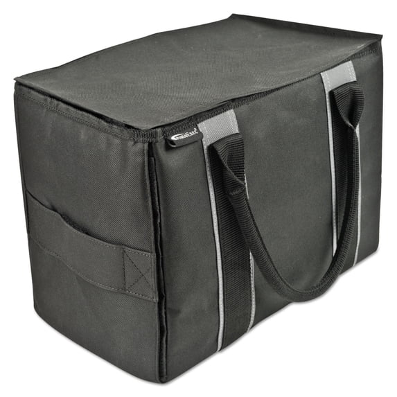 AutoExec Mini File Tote, Nylon, 600 Denier Nylon,14 x 8 x 10, Black