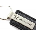 thumbnail image 1 of AutoGold Honda Accord Black CF Carbon Fiber Leather Logo Key Chain Ring Tag Fob Lanyard KC1550.ACC, 1 of 2