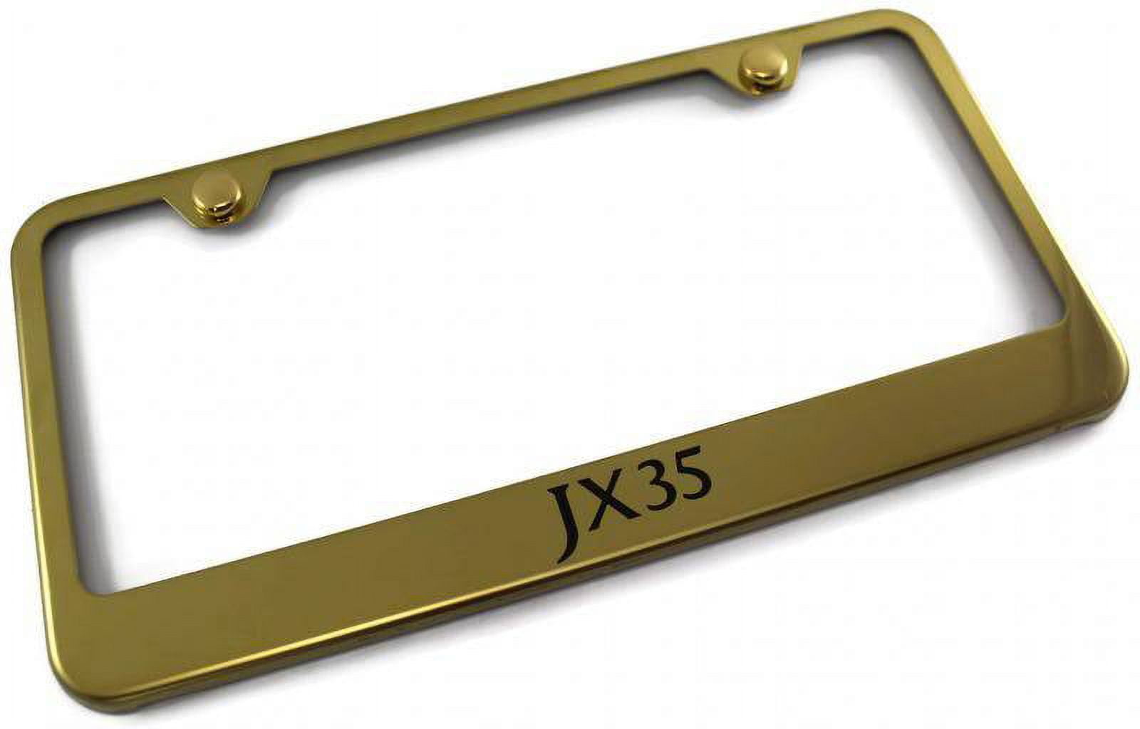 Autogold Infiniti Jx Laser Etch On Gold License Plate Frame Lf Jx Eg Walmart Com