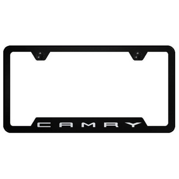 AutoGold Toyota Camry Laser Etch on Black Powder Coated License Plate Frame GF.CAM.EB