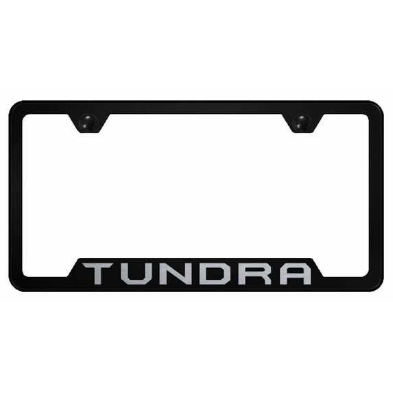 AutoGold Toyota Tundra Laser Etch on Black Powder Coated License Plate Frame GF.TUN.EB