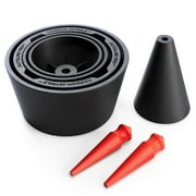 AutoLine Pro Cone and Plugs 2-in-1 Adapters | for Automotive Smoke Machine Leak Testing | Cone & Cap Plugs Function | CarbonNitrile  | Patent Pending