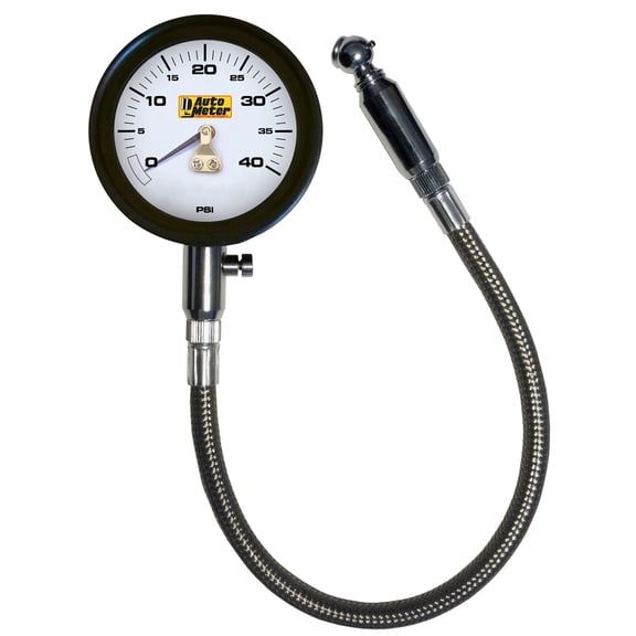 AUTO METER 2162 NASCAR LICENSED ANALOG TIRE PRESS GAUGE, 40 PSI
