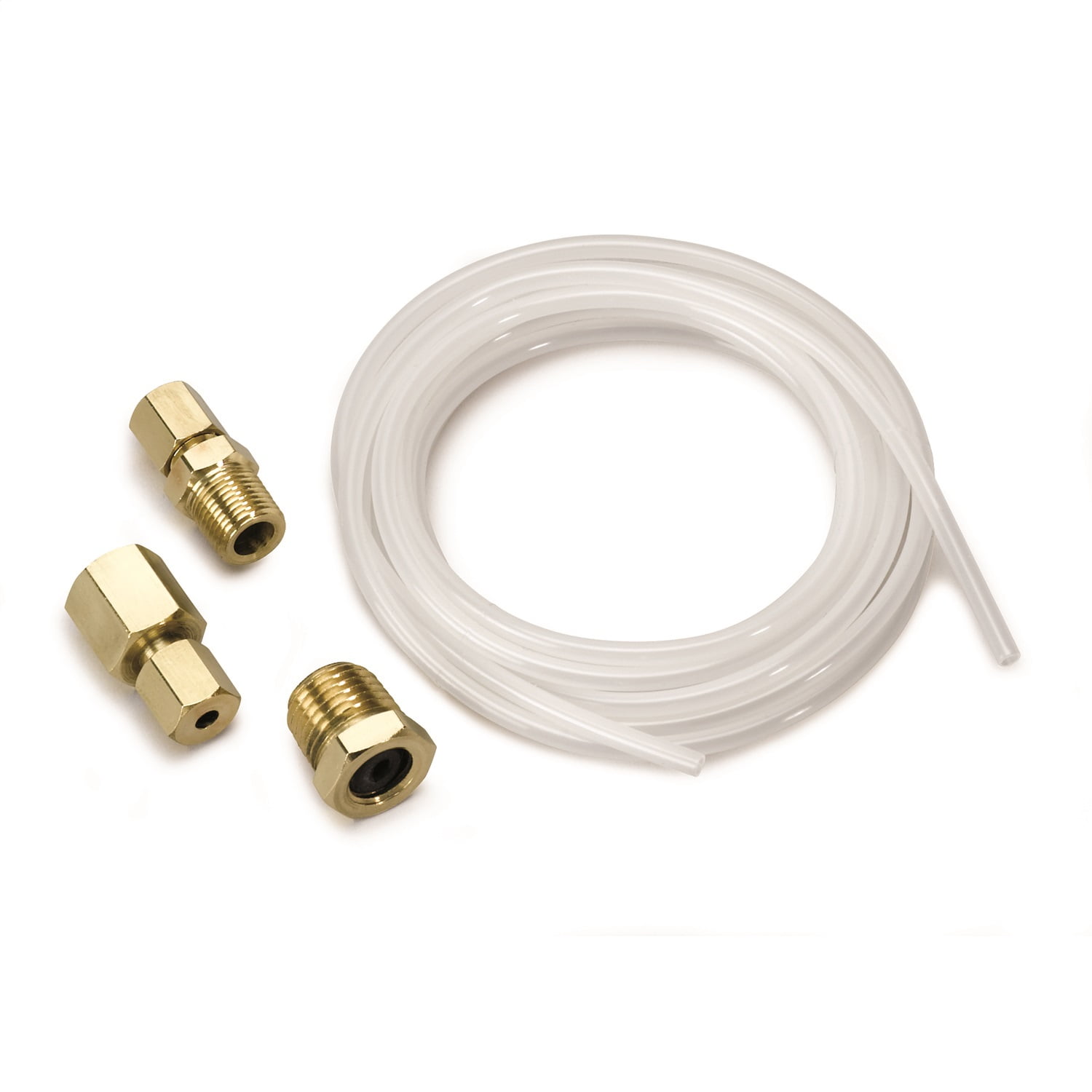 Clear Nylon Tubing with Brass Fittings, 10 ft, 1/8 in