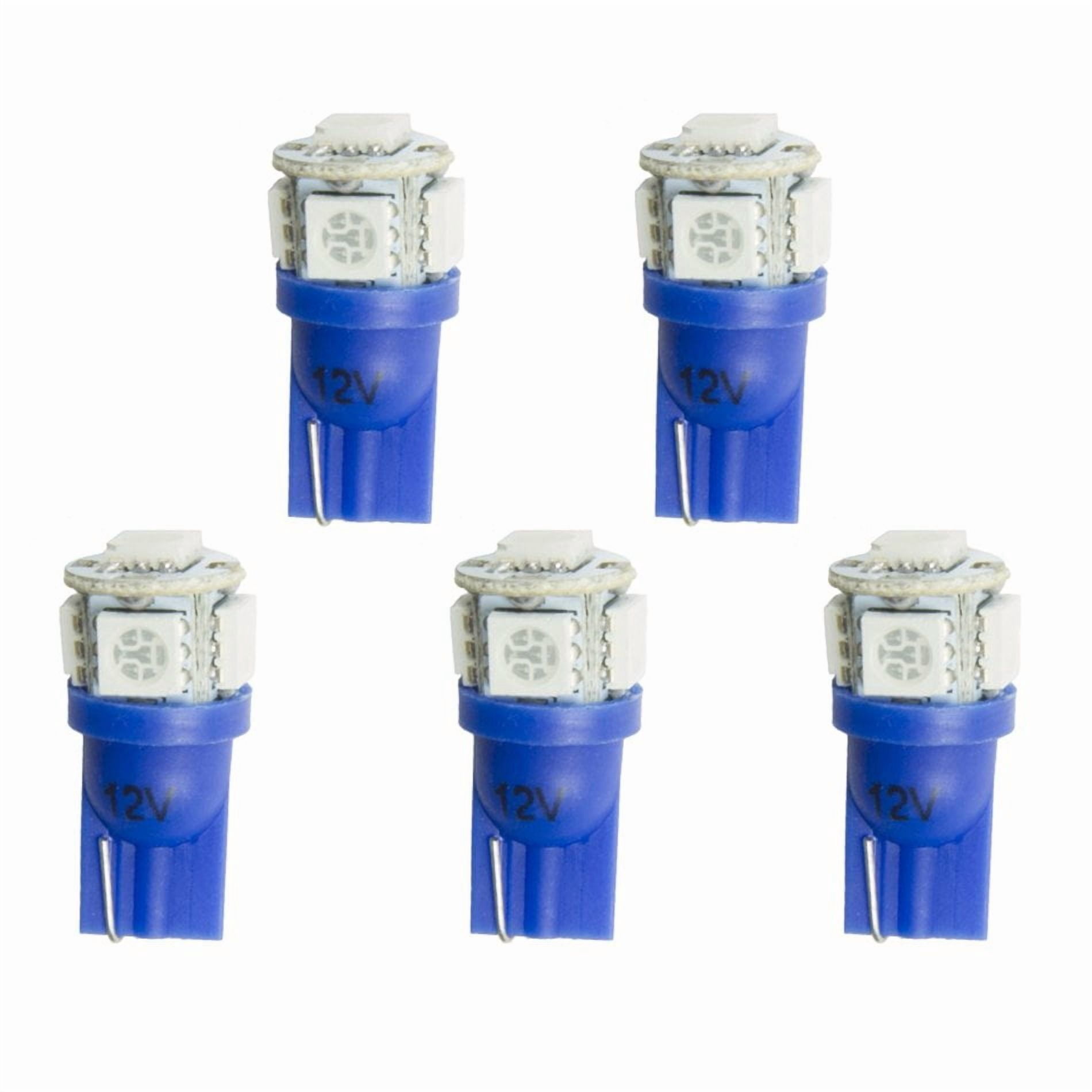 Autometer Replacement LED Bulbs T3 Wedge Blue (5pk) - Walmart.com