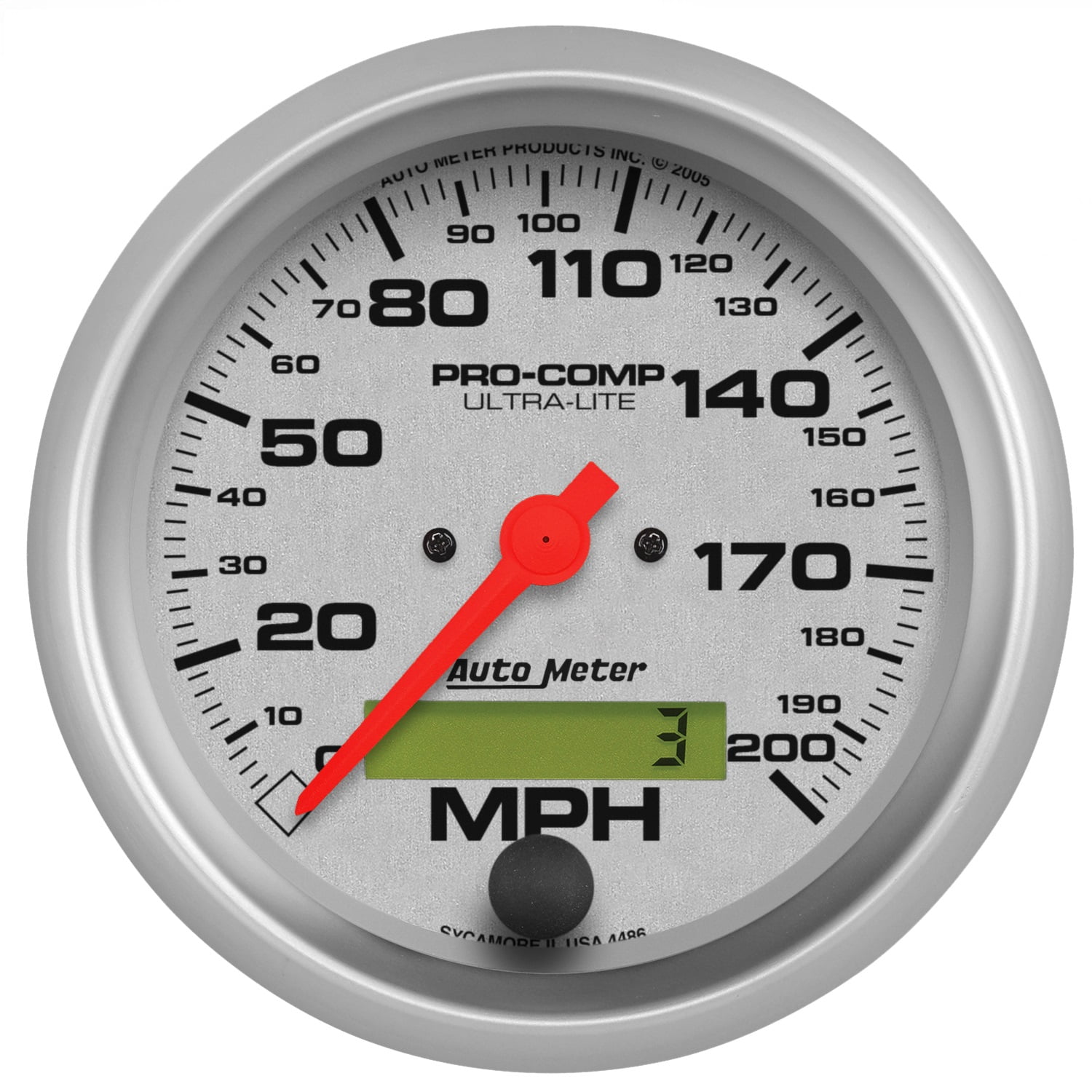 Auto Meter Digital Speedometer Autometer 4486 Ultra-Lite Speedometer, 3-3/8