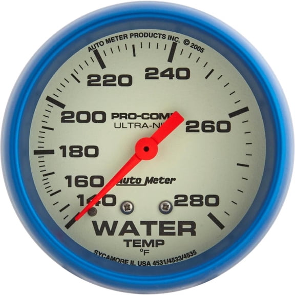 AutoMeter 4531 Ultra-Nite Mechanical Water Temperature Gauge