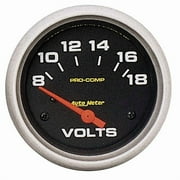 AUTO METER 5492 2-5/8IN VOLTMETER, 8-18V, SSE, PRO-COMP
