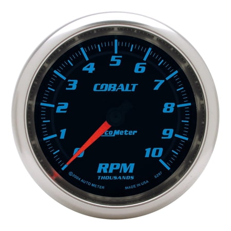AUTO METER 6297 3-3/8IN TACH, 10,000 RPM, IN-DASH, COBALT