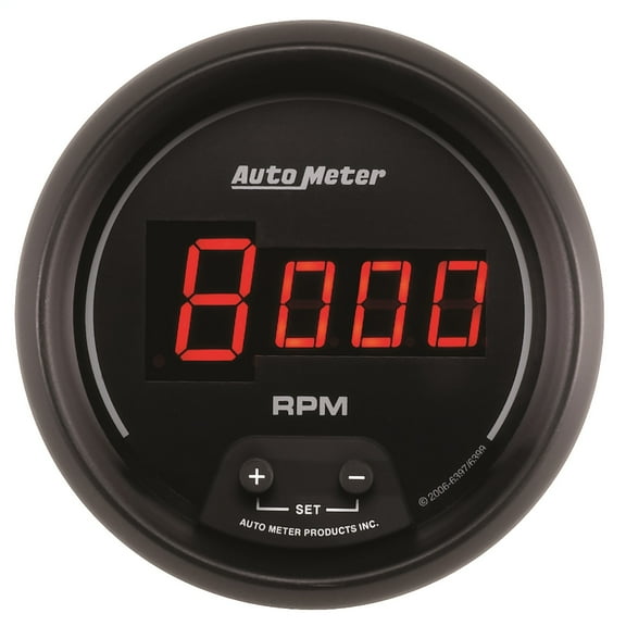Autometer 6397 Sport-Comp Digital Tachometer 3-3/8" 10K Rpm In-Dash Digital Black Dial W/ Red Led