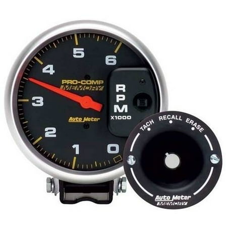 AUTO METER 6806 5IN TACH, 6,000 RPM, W/ MEM, 4 PULSE, DIESEL