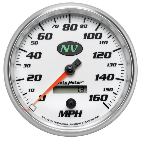Auto Meter 7489 NV 5 160 mph In-Dash Electric Programmable Speedometer