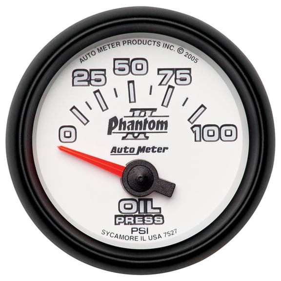 AUTO METER 7527 2-1/16IN OIL PRESS, 0-100 PSI, SSE
