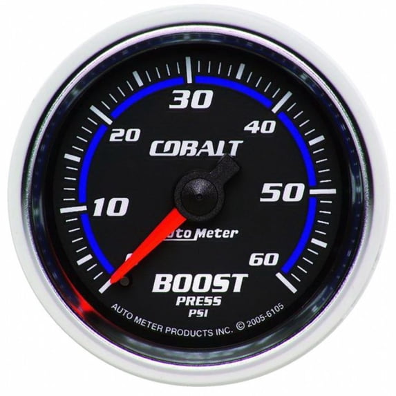 AutoMeter Mechanical Boost Gauge Cobalt 52mm | 0-60psi | 6105