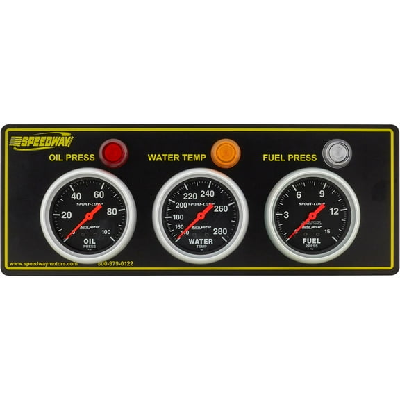 AutoMeter Sport Comp 3-Gauge Panel,Oil/Fuel Press,Water Temp