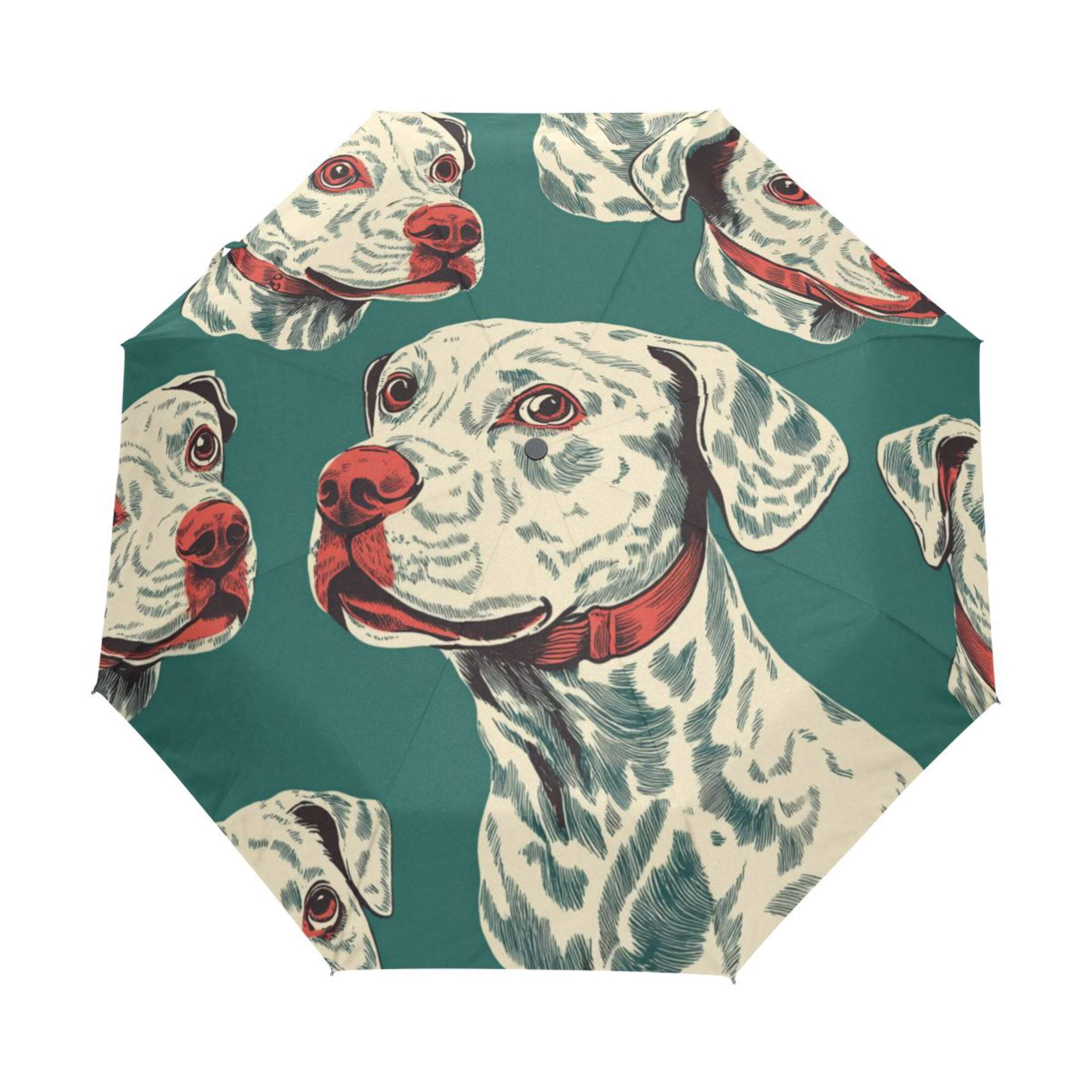 Veterianary Animal Pattern Print Automatic Foldable Umbrella